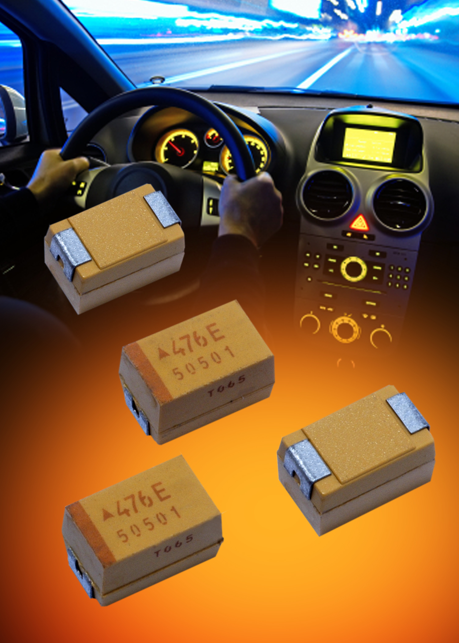 AVX Adds New Case Size & Codes to its Automotive-Grade Ultralow-ESR Tantalum Capacitors